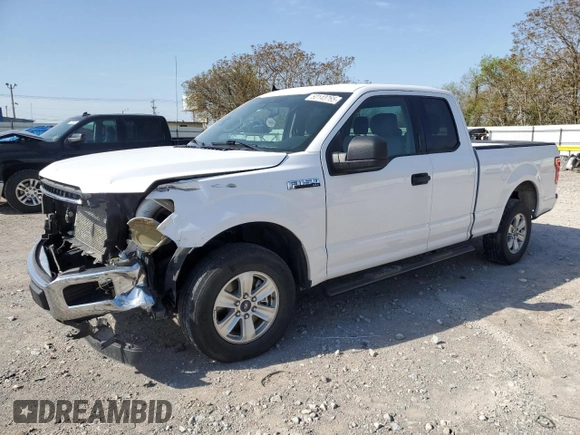 2020 Ford F-150 XL with VIN 1FTEX1C52LKF57905, listed as a Copart auction lot 52143765 with 76,855 mi miles and Salvage Title. Bid and sale history available at DreamBid. Image 1.