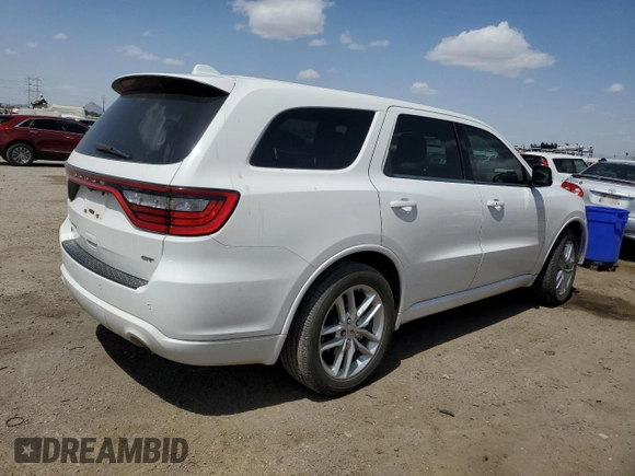 2022 Dodge Durango GT Plus with VIN 1C4RDHDG2NC131177, listed as a Copart auction lot 50929455 with 37,715 mi miles and Salvage Title. Bid and sale history available at DreamBid. Image 3.