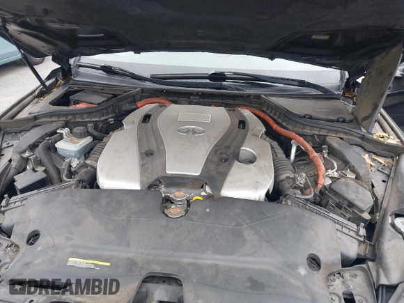 2014 Infiniti Q50 Hybrid Sport with VIN JN1AV7AP7EM691279, listed as a IAAI auction lot 41547805 with 127,325 mi miles and . Bid and sale history available at DreamBid. Image 10.