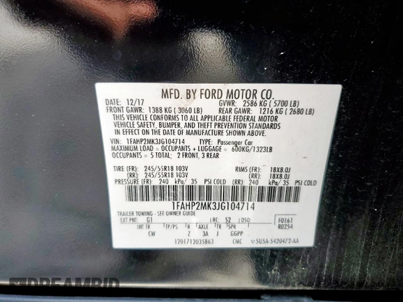 2018 Ford Police Interceptor с VIN 1FAHP2MK3JG104714, выставлен на аукционе Copart как лот 61977695 с пробегом 172 730 миль миль и Списание • Salvage title. История ставок и продаж доступна на DreamBid. Изображение 13.