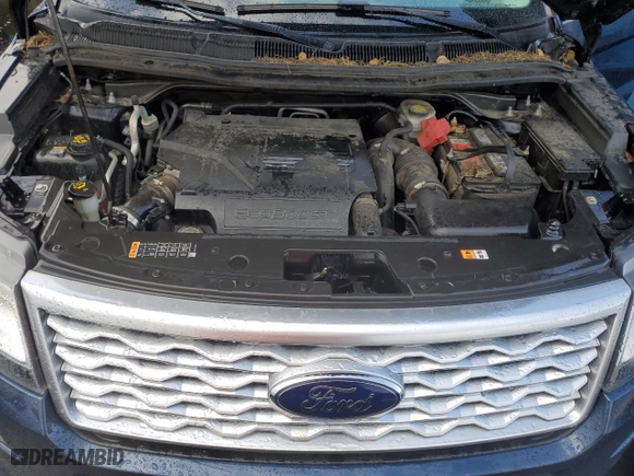 2017 Ford Explorer Platinum with VIN 1FM5K8HT1HGD21489, listed as a Copart auction lot 51014735 with 0 mi miles and Salvage Title. Bid and sale history available at carsss.com. Image 12.