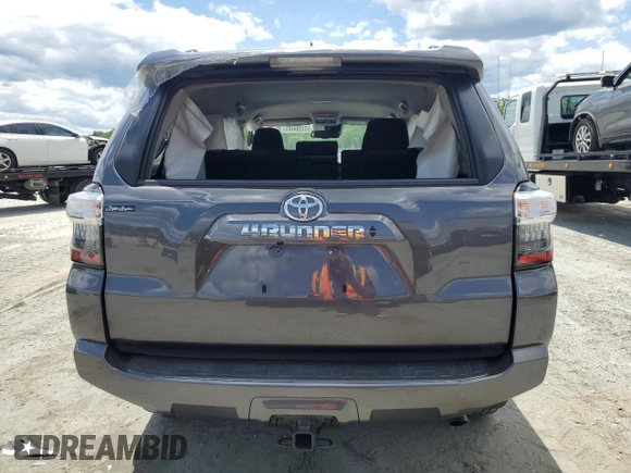 2023 Toyota 4Runner SR5 with VIN JTEEU5JR9P5286816, listed as a Copart auction lot 55596685 with Not provided miles and Salvage title. Bid and sale history available at DreamBid. Image 6.