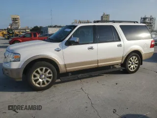 2012 Ford Expedition Max King Ranch z VIN 1FMJK1H59CEF12539, wystawiony jako Copart lot #57331145 z przebiegiem 159 750 mil mil oraz Czysty tytuł • Clean title. Historia ofert i sprzedaży dostępna na DreamBid. Obrazek 1.