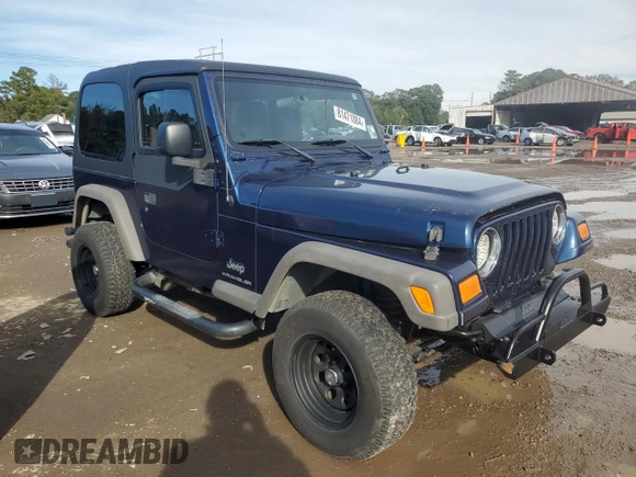 2005 Jeep Wrangler SE with VIN 1J4FA29S55P385703, listed as a Copart auction lot 81471004 with 131,065 mi miles and Salvage Title. Bid and sale history available at carsss.com. Image 4.
