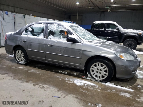 2005 Honda Civic Sdn LX SSRS with VIN 2HGES166X5H560369, listed as a Copart auction lot 89310765 with 135,818 mi miles and Salvage Title. Bid and sale history available at carsss.com. Image 4.