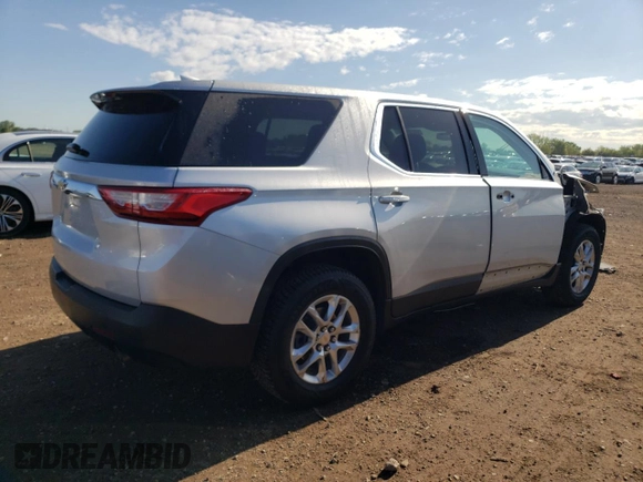 2021 Chevrolet Traverse LS with VIN 1GNERFKW1MJ172898, listed as a Copart auction lot 58162465 with 72,792 mi miles and Salvage title. Bid and sale history available at DreamBid. Image 3.