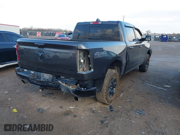 2022 Ram 1500 Big Horn with VIN 1C6SRFFT9NN388463, listed as a IAAI auction lot 41092683 with 225,407 mi miles and . Bid and sale history available at DreamBid. Image 4.