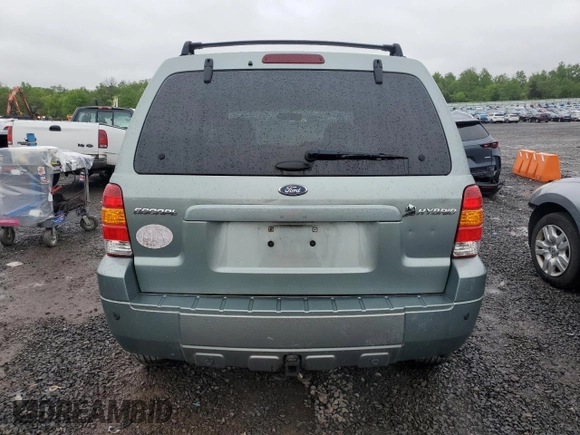 2006 Ford Escape Hybrid with VIN 1FMCU96HX6KA20493, listed as a Copart auction lot 55500925 with 195,346 mi miles and Salvage title. Bid and sale history available at DreamBid. Image 6.