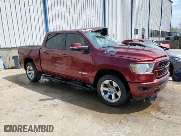 2022 Ram 1500 Big Horn with VIN 1C6SRFFTXNN459671, listed as a Copart auction lot 52813175 with 40,497 mi miles and Salvage Title. Bid and sale history available at carsss.com. Image 4.