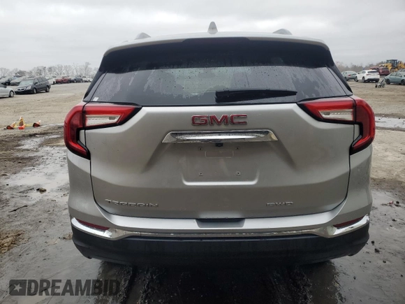 2022 GMC Terrain SLT with VIN 3GKALVEVXNL105396, listed as a Copart auction lot 47887565 with 50,693 mi miles and Clean Title. Bid and sale history available at carsss.com. Image 6.