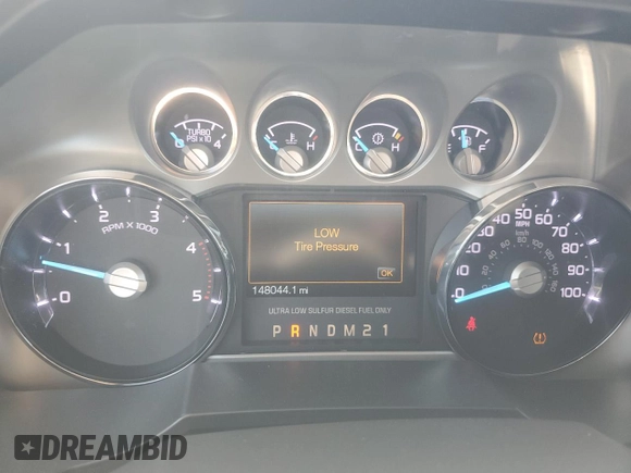 2015 Ford Super Duty F-250 SRW Lariat with VIN 1FT7W2BTXFEC75760, listed as a Copart auction lot 51408915 with 148,044 mi miles and Salvage Title. Bid and sale history available at carsss.com. Image 9.