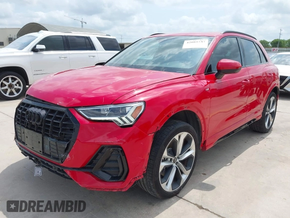 2022 Audi Q3 S line Premium Plus with VIN WA1EECF38N1019269, listed as a IAAI auction lot 42085737 with 40,982 mi miles and . Bid and sale history available at DreamBid. Image 20.