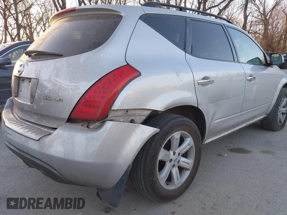 2006 Nissan Murano SL with VIN JN8AZ08W06W528134, listed as a IAAI auction lot 41826906 with 236,041 mi miles and . Bid and sale history available at DreamBid. Image 6.