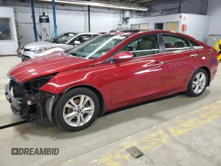 2013 Hyundai Sonata Limited with VIN 5NPEC4AC8DH614803, listed as a Copart auction lot 52021195 with 91,708 mi miles and Salvage Title. Bid and sale history available at carsss.com. Image 1.