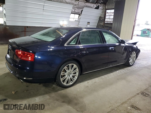 2014 Audi A8 3.0L TDI with VIN WAURMAFD0EN000857, listed as a Copart auction lot 51054765 with 112,505 mi miles and Non repairable. Bid and sale history available at DreamBid. Image 3.