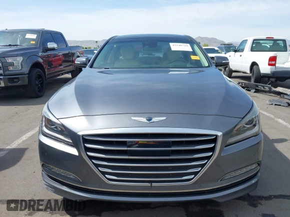 2017 Genesis G80 3.8L with VIN KMHGN4JE2HU167543, listed as a IAAI auction lot 42248719 with 82,574 mi miles and . Bid and sale history available at DreamBid. Image 12.