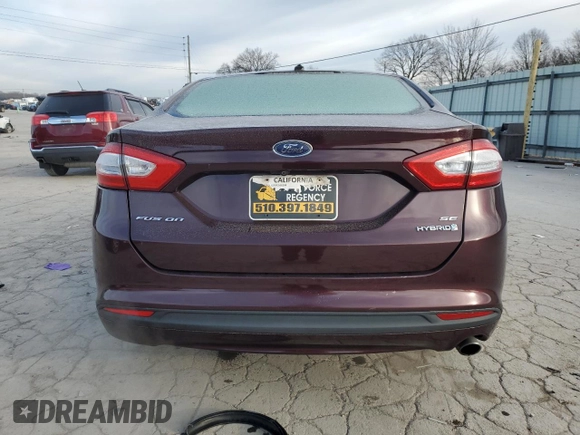2013 Ford Fusion SE Hybrid with VIN 3FA6P0LU3DR365384, listed as a Copart auction lot 42196755 with 87,449 mi miles and Salvage Title. Bid and sale history available at DreamBid. Image 6.