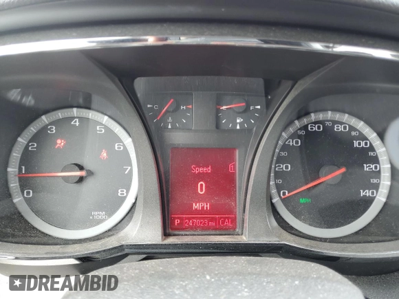 2012 GMC Terrain SLE-2 with VIN 2GKALSEK6C6342375, listed as a Copart auction lot 53983385 with 247,023 mi miles and Salvage Title. Bid and sale history available at DreamBid. Image 9.