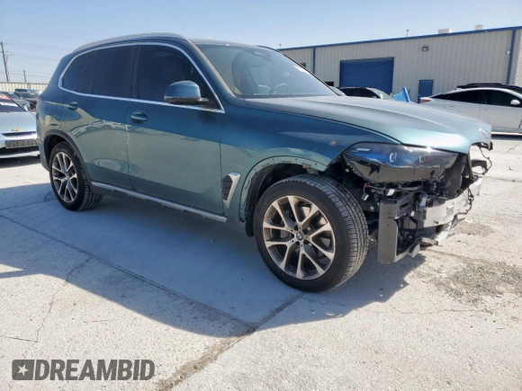 2025 BMW X5 sDrive40i with VIN 5UX13EU04S9Y41593, listed as a Copart auction lot 49856115 with 395 mi miles and Salvage Title. Bid and sale history available at carsss.com. Image 4.