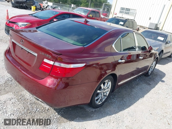 2008 Lexus LS 460 with VIN JTHBL46F785081076, listed as a IAAI auction lot 42165500 with 90,956 mi miles and . Bid and sale history available at DreamBid. Image 4.