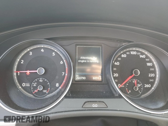 2018 Volkswagen Atlas SEL with VIN 1V2MR2CA5JC530812, listed as a Copart auction lot 60638135 with 260,790 mi miles and Salvage title. Bid and sale history available at DreamBid. Image 9.