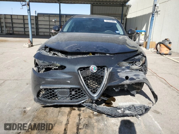 2018 Alfa Romeo Giulia Ti Sport with VIN ZARFAECN6J7575116, listed as a Copart auction lot 52331495 with 46,355 mi miles and Salvage title. Bid and sale history available at DreamBid. Image 5.