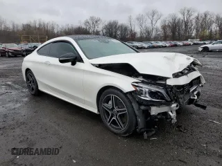 2021 Mercedes-Benz C 300 with VIN W1KWJ8EB6MG051313, listed as a Copart auction lot 52004095 with 57,684 mi miles and Salvage title. Bid and sale history available at DreamBid. Image 4.