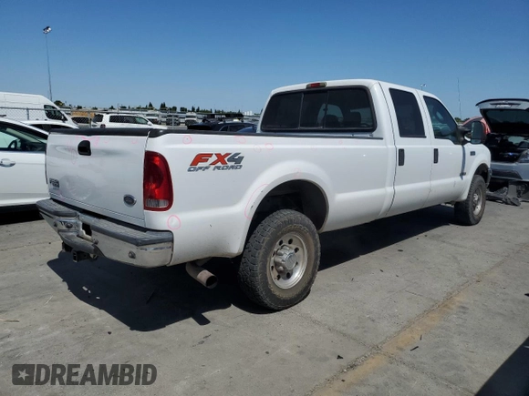 2004 Ford F-250 XL with VIN 1FTNW21P44EA81153, listed as a Copart auction lot 63841495 with 337,958 mi miles and Salvage title. Bid and sale history available at DreamBid. Image 3.