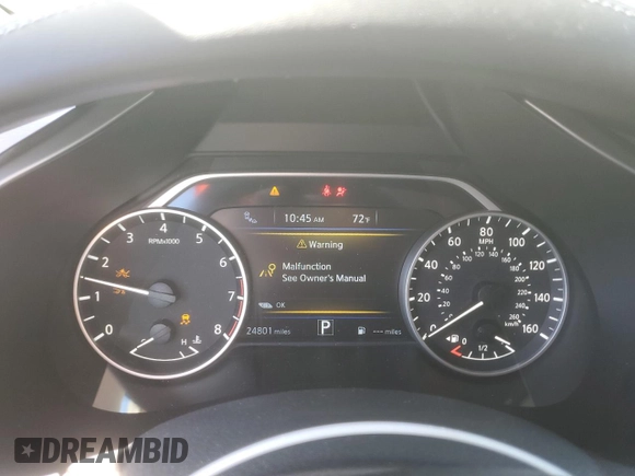 2022 Nissan Murano SL with VIN 5N1AZ2CJ8NC117319, listed as a Copart auction lot 82297434 with 24,801 mi miles and Non Repairable. Bid and sale history available at DreamBid. Image 9.