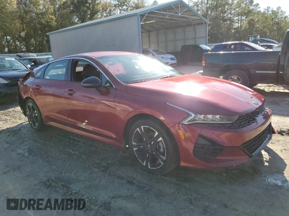 2021 Kia K5 GT-Line with VIN 5XXG64J20MG052480, listed as a Copart auction lot 48487575 with 53,512 mi miles and Non Repairable. Bid and sale history available at carsss.com. Image 4.