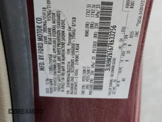 2007 Lincoln MKZ z VIN 3LNHM26T67R633256, wystawiony jako Copart lot #61353005 z przebiegiem 108 106 mil mil oraz Szkoda całkowita • Salvage title. Historia ofert i sprzedaży dostępna na DreamBid. Obrazek 12.