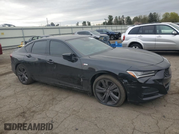 2022 Acura TLX w/A-Spec Package with VIN 19UUB5F51NA003892, listed as a Copart auction lot 53790725 with 52,986 mi miles and Salvage title. Bid and sale history available at DreamBid. Image 4.