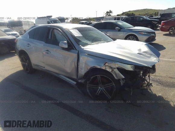 2014 Infiniti Q50 Sport with VIN JN1BV7AP5EM679863, listed as a IAAI auction lot 41686988 with 86,820 mi miles and . Bid and sale history available at DreamBid. Image 1.