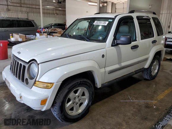 2006 Jeep Liberty Limited with VIN 1J4GL58K26W169185, listed as a Copart auction lot 55209035 with 123,186 mi miles and Salvage Title. Bid and sale history available at carsss.com. Image 1.