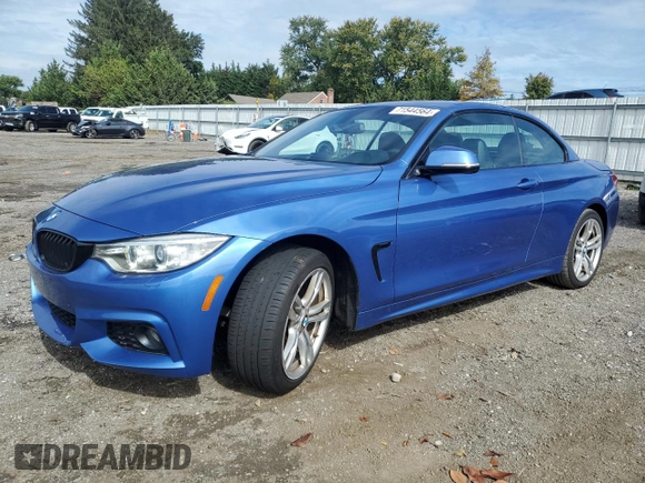 2014 BMW 4 Series 428i xDrive with VIN WBA3T1C59EPS98139, listed as a Copart auction lot 71544564 with 75,638 mi miles and Salvage Title. Bid and sale history available at carsss.com. Image 1.
