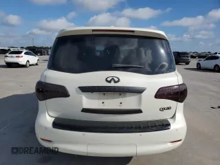 2015 Infiniti QX80 with VIN JN8AZ2NF4F9574399, listed as a Copart auction lot 59489634 with 0 mi miles and Salvage Title. Bid and sale history available at carsss.com. Image 6.