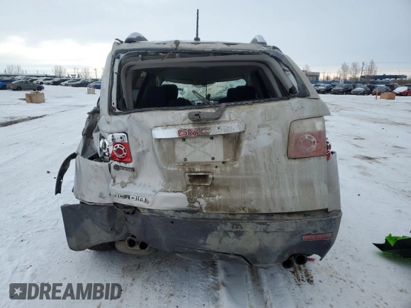 2008 GMC Acadia SLE1 z VIN 1GKER13768J153129, wystawiony jako Copart lot #46339635 z przebiegiem Nie podano mil oraz Szkoda całkowita • Salvage title. Historia ofert i sprzedaży dostępna na DreamBid. Obrazek 6.