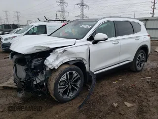 2019 Hyundai Santa Fe Ultimate with VIN 5NMS5CAA5KH107101, listed as a Copart auction lot 36755253 with 43,696 mi miles. Bid and sale history available at carsss.com. Image 1.
