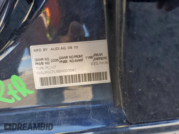 2011 Audi S4 Premium with VIN WAUFGCFL5BA003561, listed as a Copart auction lot 88504435 with 90,565 mi miles and Salvage Title. Bid and sale history available at carsss.com. Image 13.
