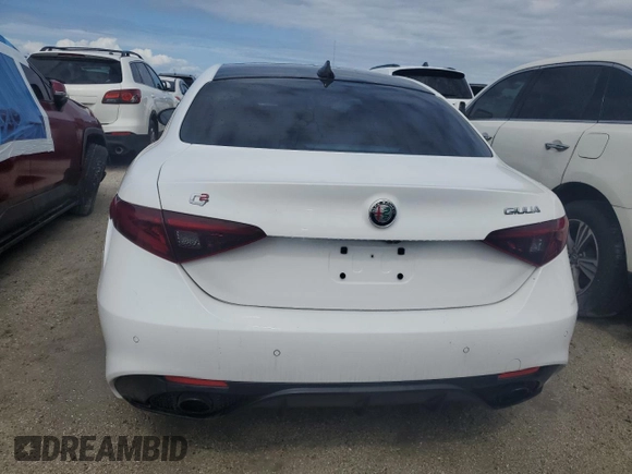 2022 Alfa Romeo Giulia Ti with VIN ZARFAMBN7N7666283, listed as a Copart auction lot 62803554 with 16,347 mi miles and Salvage Title. Bid and sale history available at carsss.com. Image 6.
