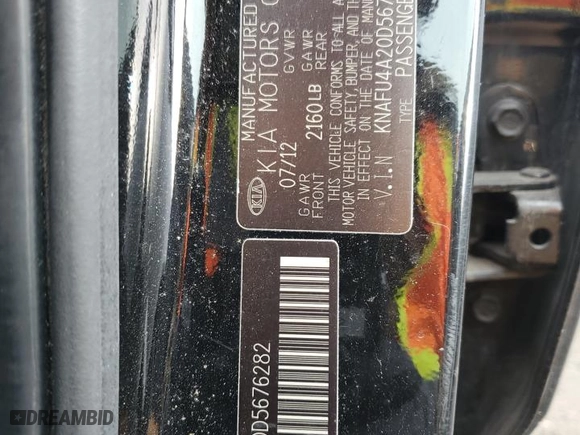 2013 Kia Forte EX with VIN KNAFU4A20D5676282, listed as a Copart auction lot 42522975 with NaN miles and Salvage Title. Bid and sale history available at carsss.com. Image 12.
