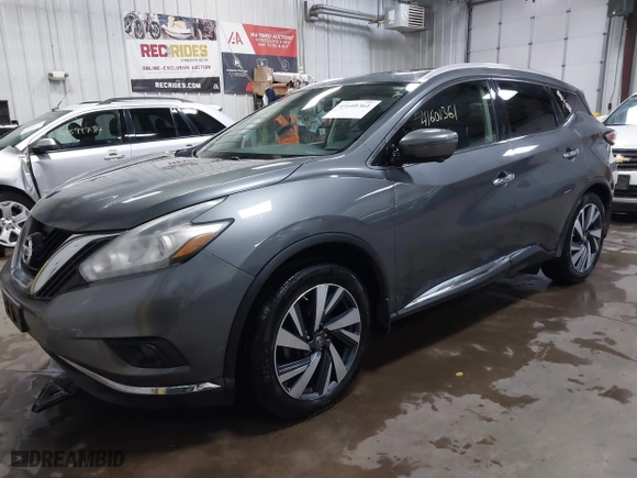 2016 Nissan Murano S with VIN 5N1AZ2MHXGN141978, listed as a IAAI auction lot 41601361 with 105,238 mi miles. Bid and sale history available at carsss.com. Image 17.