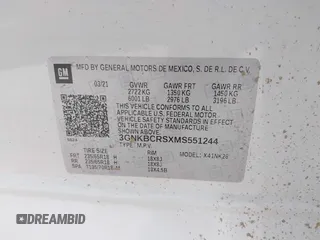 2021 Chevrolet Blazer LT z VIN 3GNKBCRSXMS551244, wystawiony jako IAAI lot #41717299 z przebiegiem 72 151 mil mil oraz . Historia ofert i sprzedaży dostępna na DreamBid. Obrazek 9.