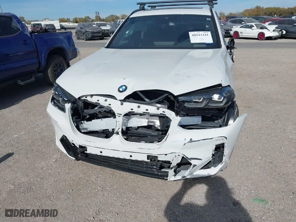 2023 BMW X3 xDrive30i with VIN 5UX53DP08P9S41934, listed as a IAAI auction lot 40943341 with 27,933 mi miles. Bid and sale history available at carsss.com. Image 6.