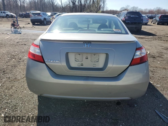 2008 Honda Civic Cpe EX-L with VIN 2HGFG12918H563672, listed as a Copart auction lot 51579475 with 184,584 mi miles and Salvage Title. Bid and sale history available at carsss.com. Image 6.