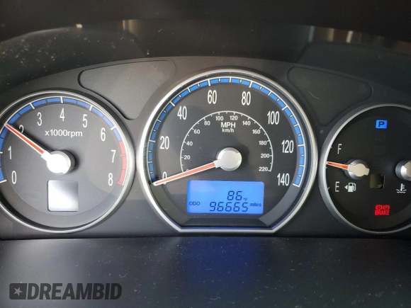 2007 Hyundai Santa Fe GLS with VIN 5NMSG13D77H041762, listed as a Copart auction lot 55879385 with 96,665 mi miles and Non repairable. Bid and sale history available at DreamBid. Image 9.