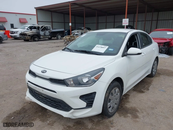 2021 Kia Rio S with VIN 3KPA24AD3ME382481, listed as a IAAI auction lot 41478897 with 63,187 mi miles. Bid and sale history available at carsss.com. Image 17.