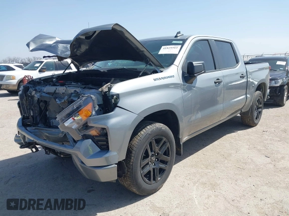2024 Chevrolet Silverado 1500 Custom with VIN 3GCPABEK4RG279124, listed as a IAAI auction lot 41829561 with 6,743 mi miles and . Bid and sale history available at DreamBid. Image 17.