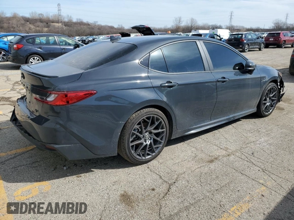 2025 Toyota Camry LE with VIN 4T1DAACK4SU050473, listed as a Copart auction lot 49129745 with 5,363 mi miles and Salvage Title. Bid and sale history available at carsss.com. Image 3.