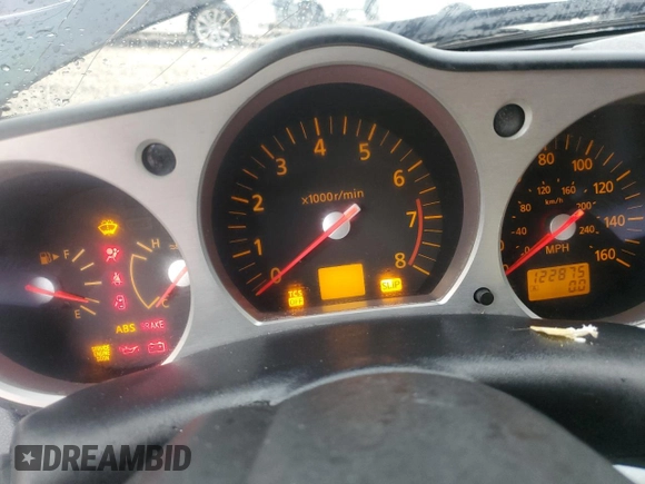 2004 Nissan 350Z Touring with VIN JN1AZ34D04T160475, listed as a Copart auction lot 59435035 with 122,875 mi miles and Salvage title. Bid and sale history available at DreamBid. Image 9.